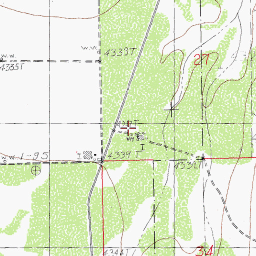 Topographic Map of Benton Ranch (historical), NM