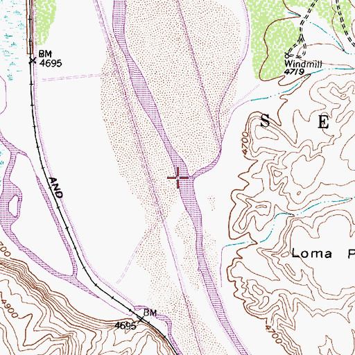 Topographic Map of Bernardo Arroyo, NM