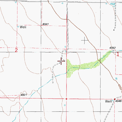 Topographic Map of Berral Well, NM