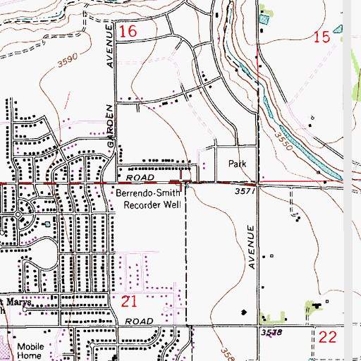 Topographic Map of Berrendo-Smith Recorder Well, NM