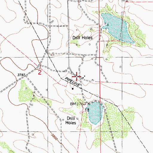 Topographic Map of Berry Ranch, NM