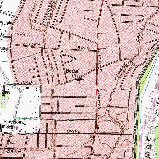 Topographic Map of Bethel Church, NM