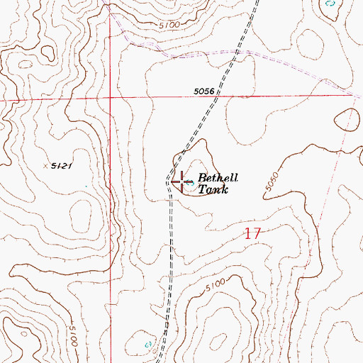 Topographic Map of Bethell Tank, NM
