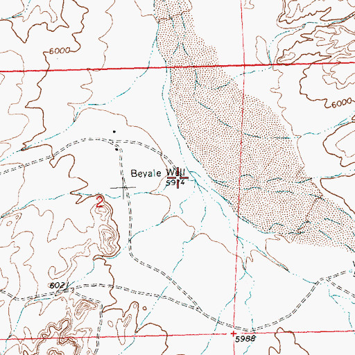 Topographic Map of Beyale Well, NM