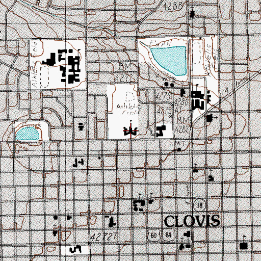 Topographic Map of Bickley School, NM