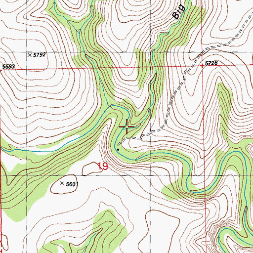 Topographic Map of Big Canyon, NM