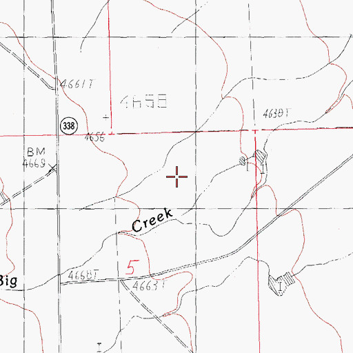 Topographic Map of Big Creek, NM