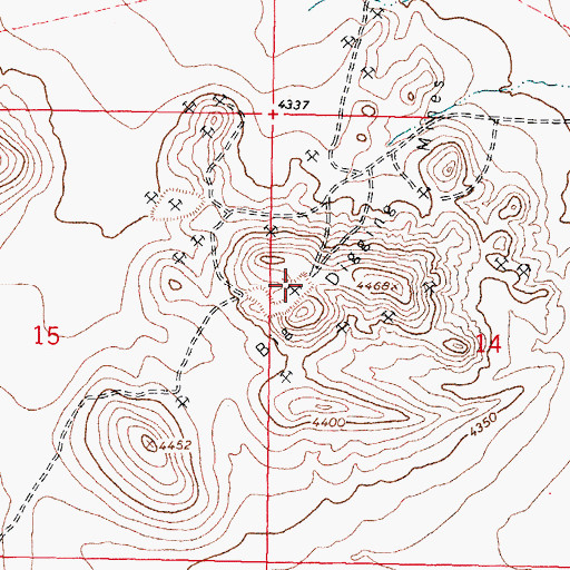 Topographic Map of Big Digging Mines, NM