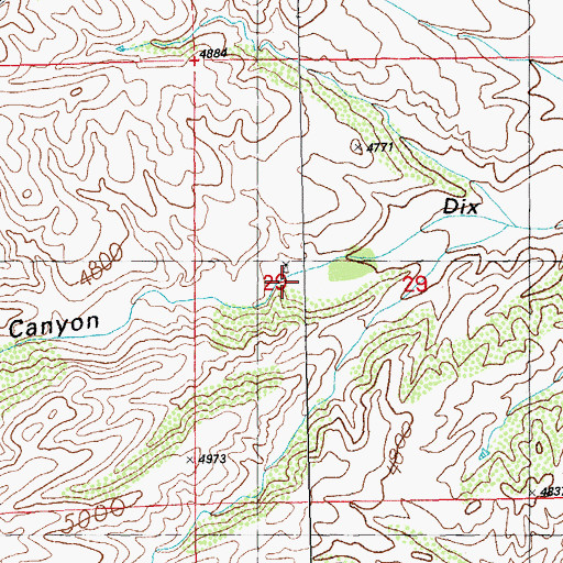 Topographic Map of Big Dix Windmill, NM