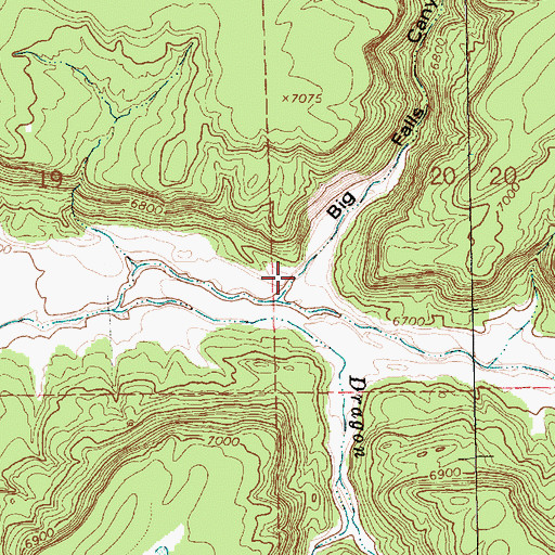 Topographic Map of Big Falls Canyon, NM