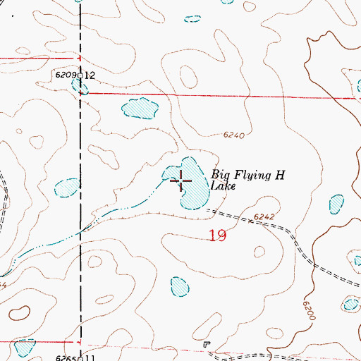 Topographic Map of Big Flying H Lake, NM