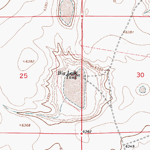 Topographic Map of Big Lake Tank, NM
