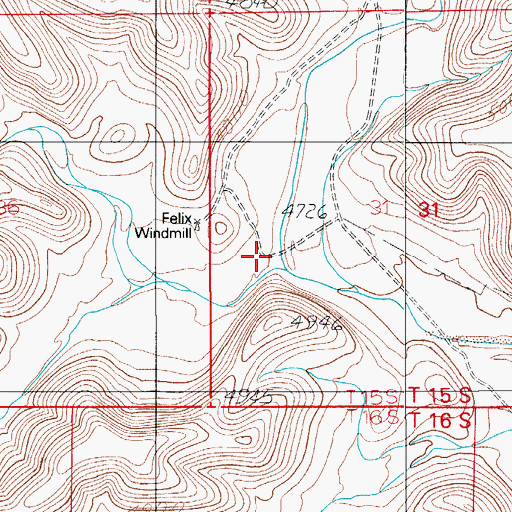 Topographic Map of Big Ox Yoke Canyon, NM