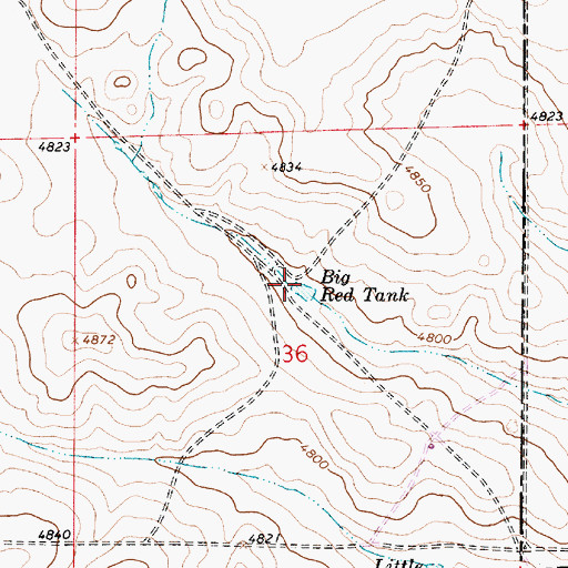 Topographic Map of Big Red Tank, NM