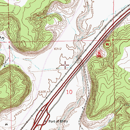 Topographic Map of Big Rock Canyon, NM
