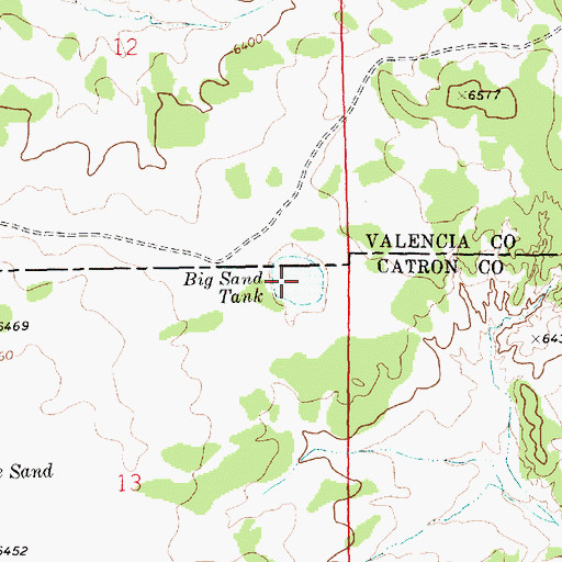 Topographic Map of Big Sand Tank, NM