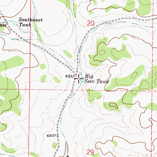 Topographic Map of Big Seco Tank, NM