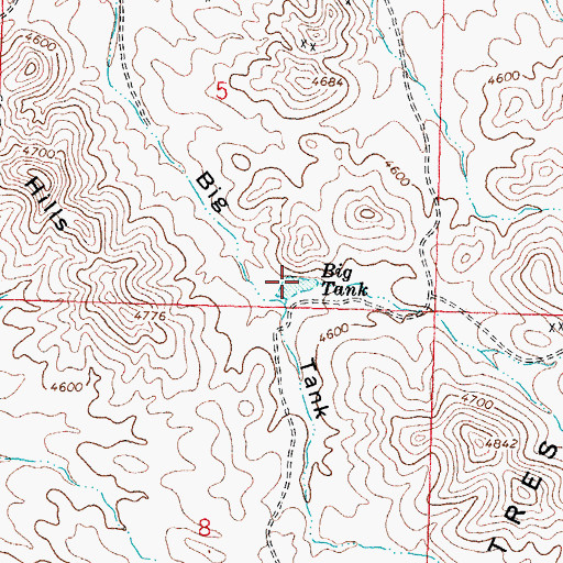 Topographic Map of Big Tank, NM