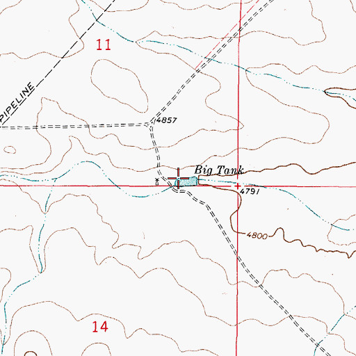 Topographic Map of Big Tank, NM