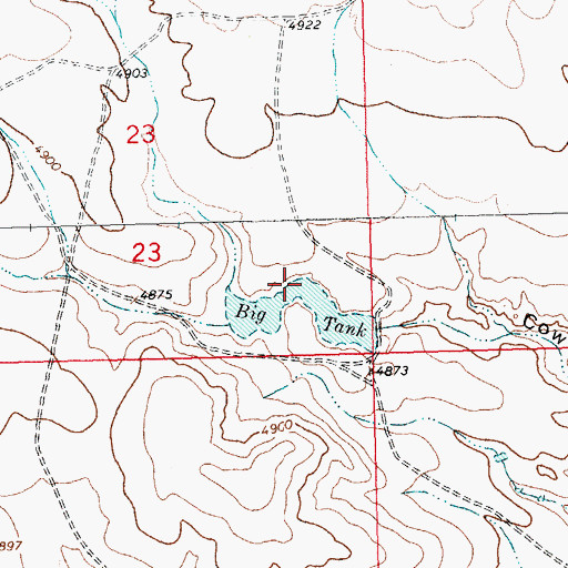 Topographic Map of Big Tank, NM
