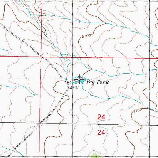Topographic Map of Big Tank, NM