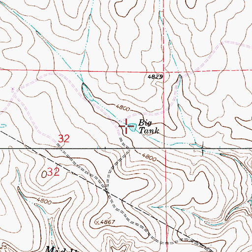 Topographic Map of Big Tank, NM