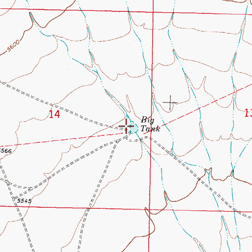 Topographic Map of Big Tank, NM