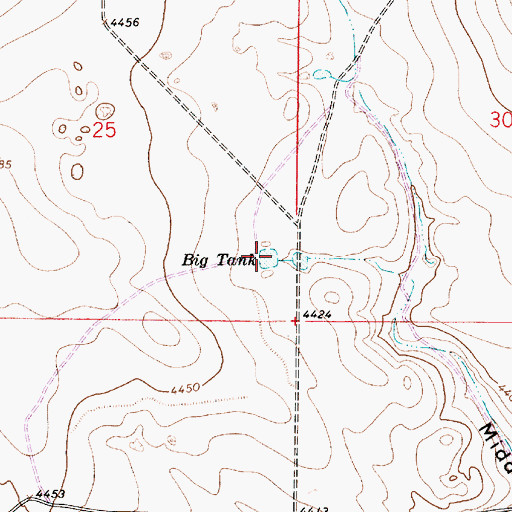 Topographic Map of Big Tank, NM