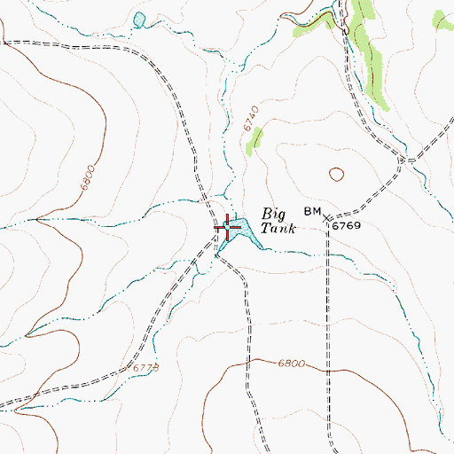 Topographic Map of Big Tank, NM