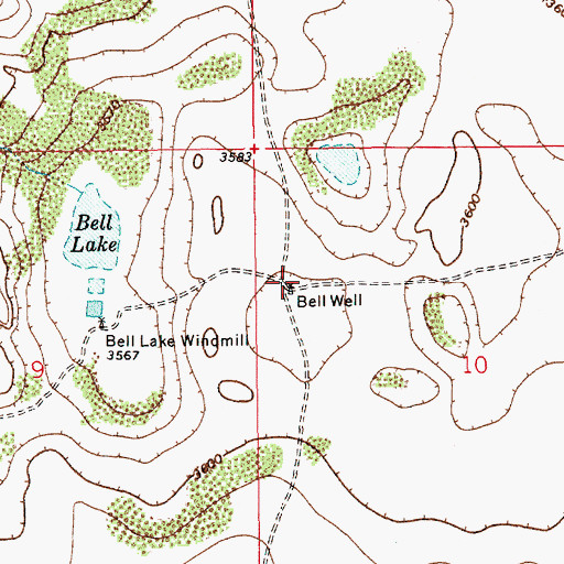 Topographic Map of Big Well, NM