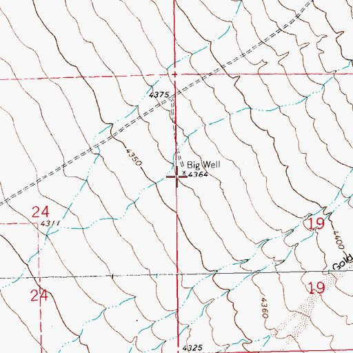 Topographic Map of Big Well, NM