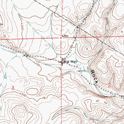 Topographic Map of Big Well, NM