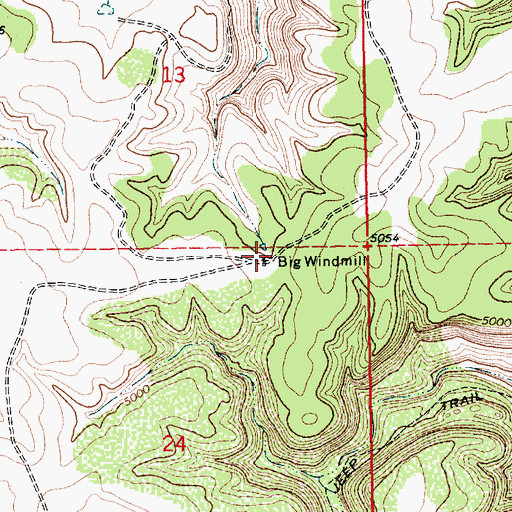 Topographic Map of Big Windmill, NM