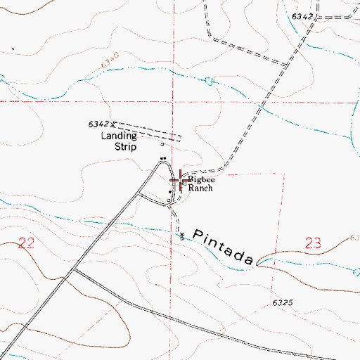 Topographic Map of Bigbee Ranch, NM