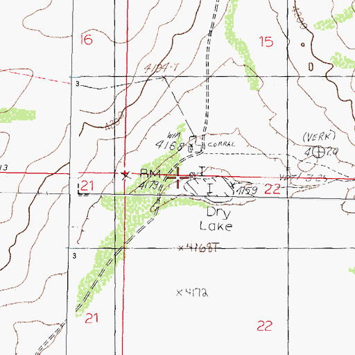 Topographic Map of Biggs Wells, NM