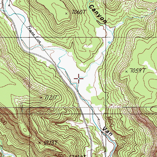 Topographic Map of Biglow Canyon, NM