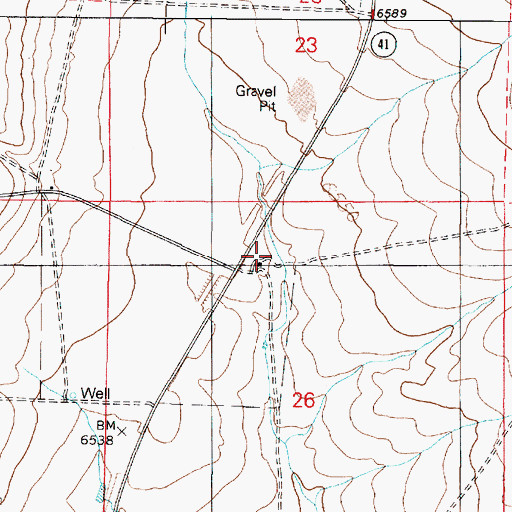 Topographic Map of Bill Kamradt Ranch (historical), NM