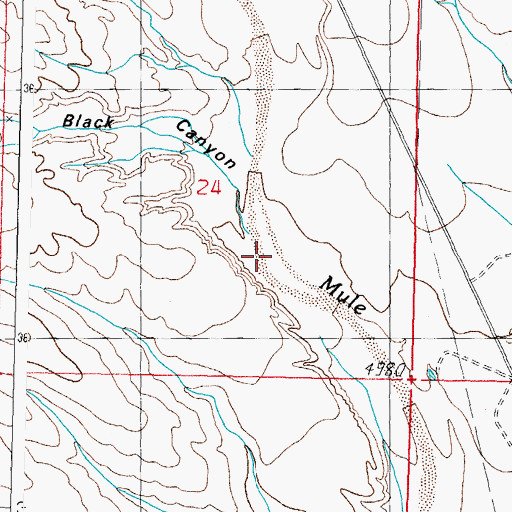 Topographic Map of Black Canyon, NM