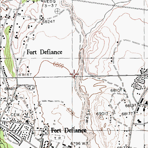 Topographic Map of Black Creek Valley, NM