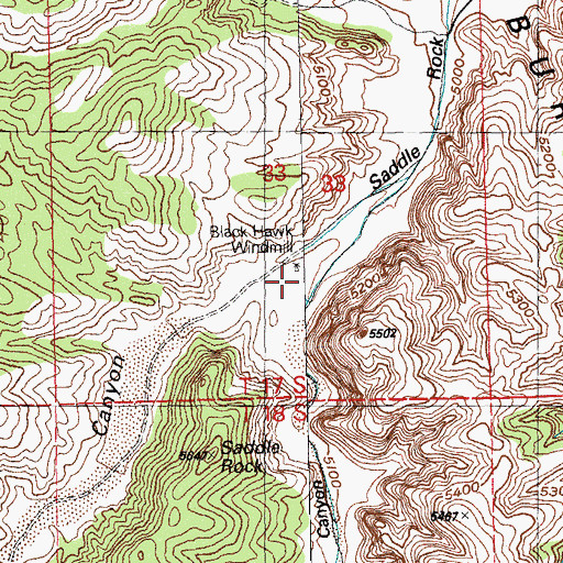 Topographic Map of Black Hay Windmill, NM