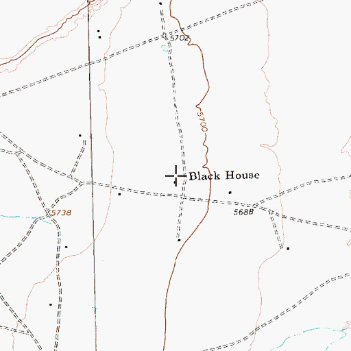 Topographic Map of Black House, NM