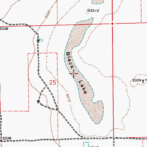 Topographic Map of Black Lake, NM