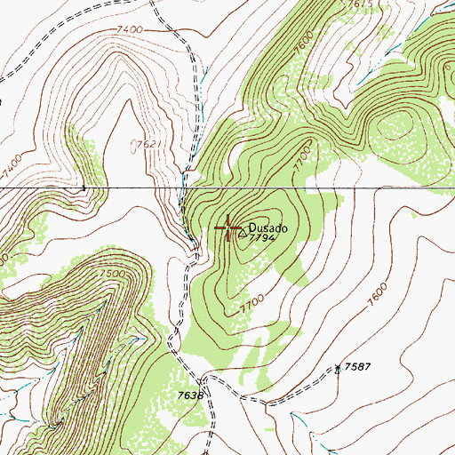Topographic Map of Black Mesa, NM