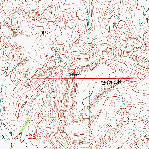 Topographic Map of Black Mountain, NM