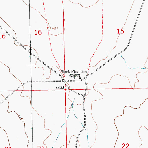 Topographic Map of Black Mountain Well, NM