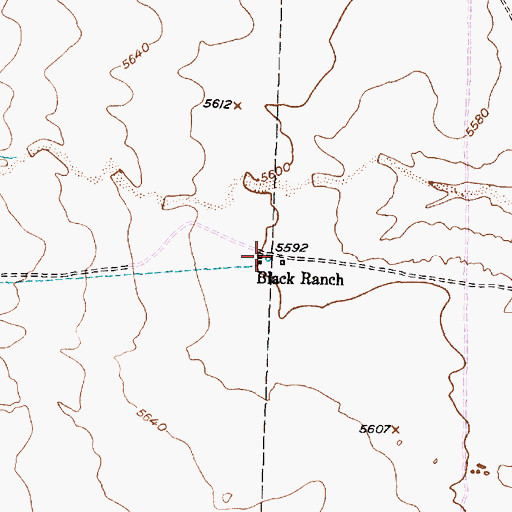 Topographic Map of Black Ranch, NM