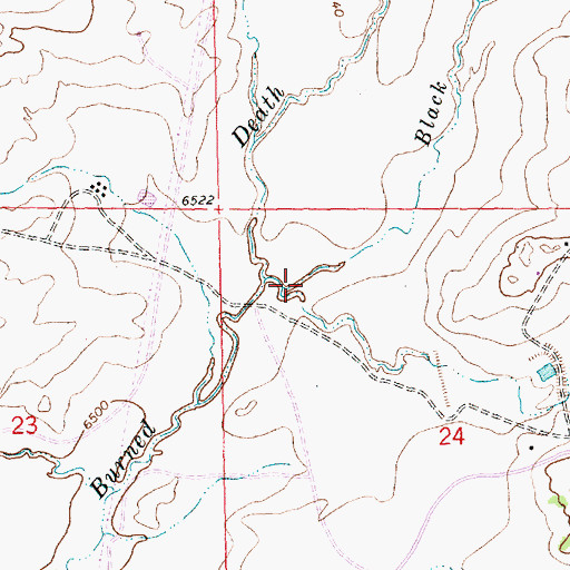 Topographic Map of Black Ridge Wash, NM