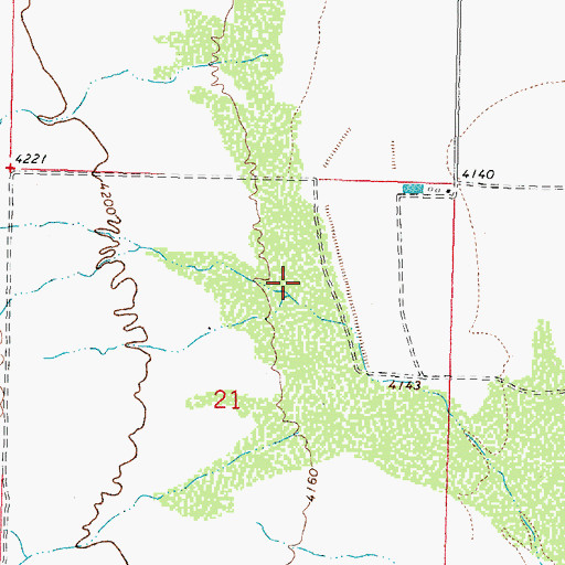 Topographic Map of Black Rock Canyon, NM