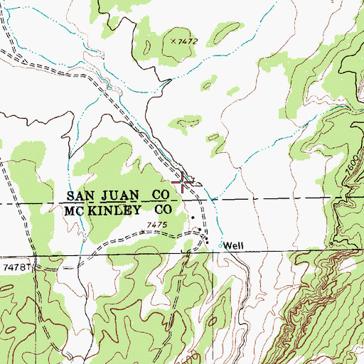 Topographic Map of Black Salt Valley, NM