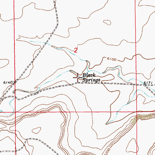 Topographic Map of Black Springs, NM